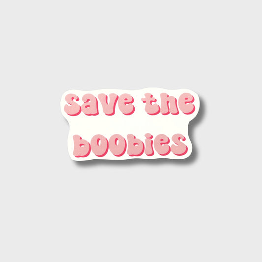 Save The Boobies Breast Cancer Awareness Sticker