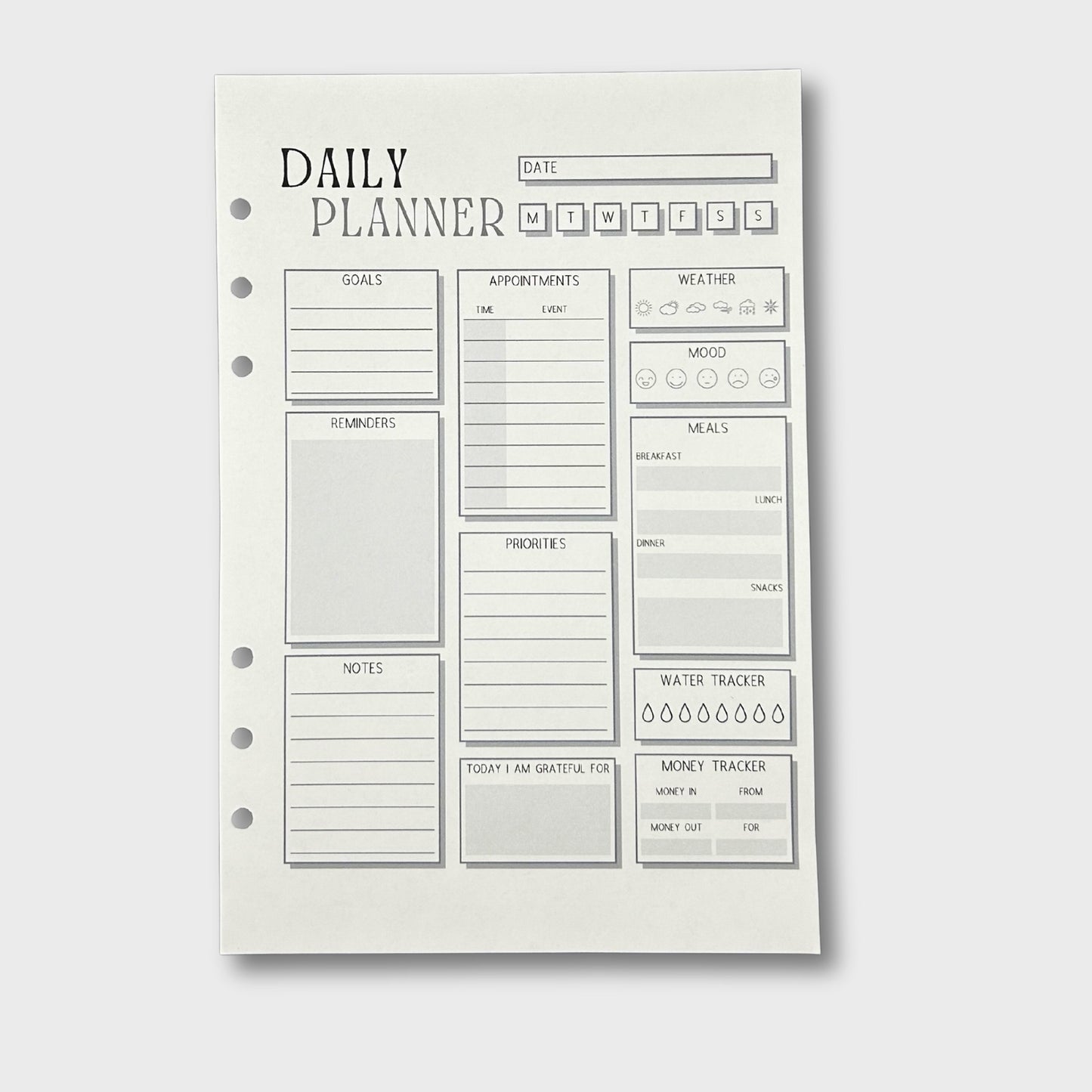 Multi-Tracker Planner Sheets