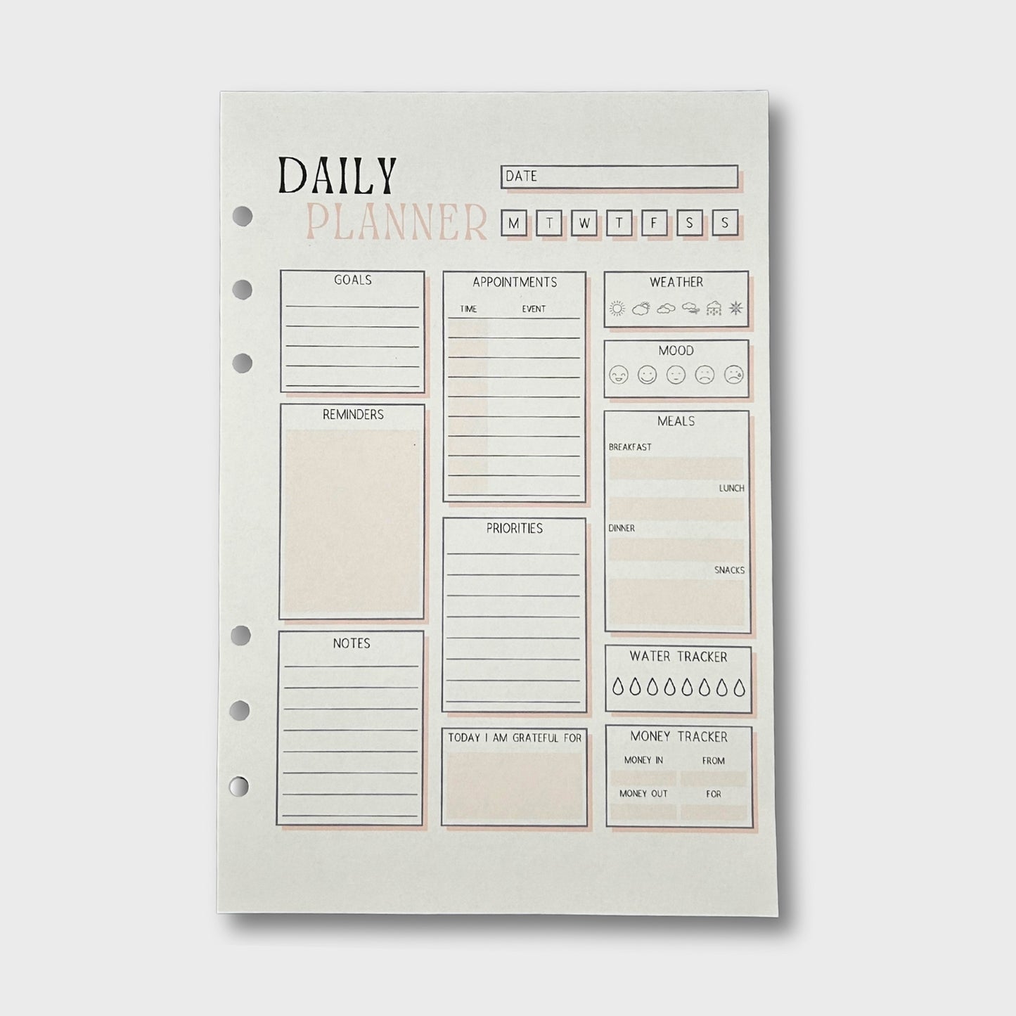 Multi-Tracker Planner Sheets