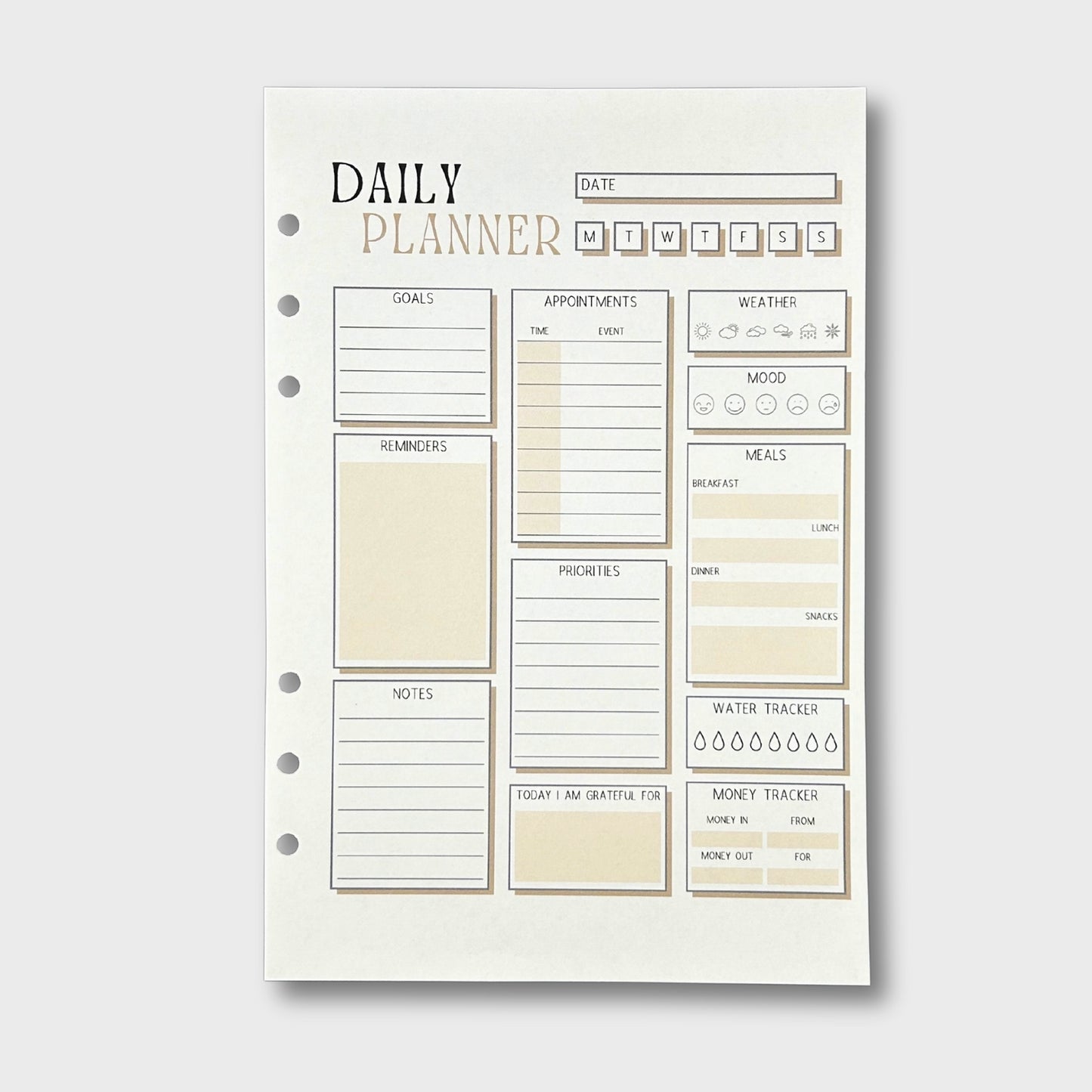 Multi-Tracker Planner Sheets