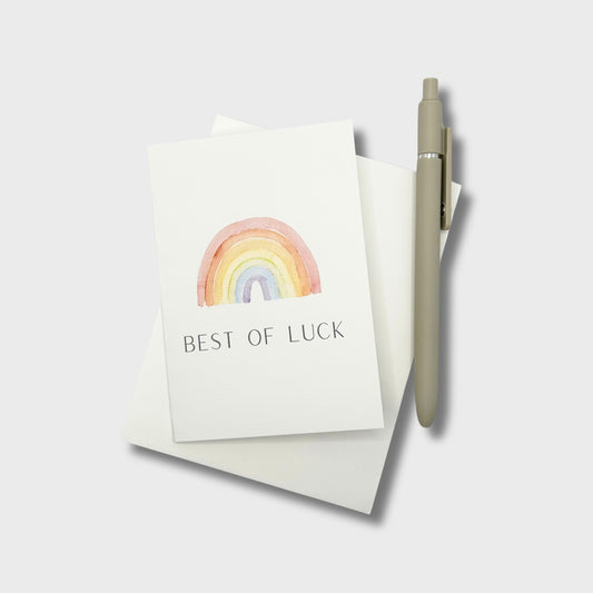 Best of Luck Rainbow Greeting Card