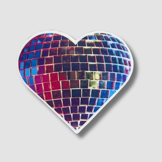 Holographic Disco Heart Sticker