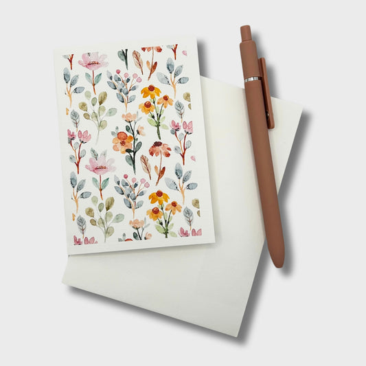 Floral Watercolor Greeting Card