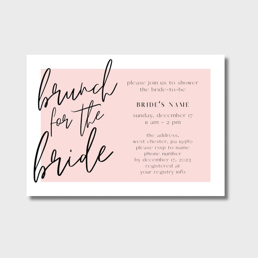 Brunch for the Bride Bridal Shower Digital Invite