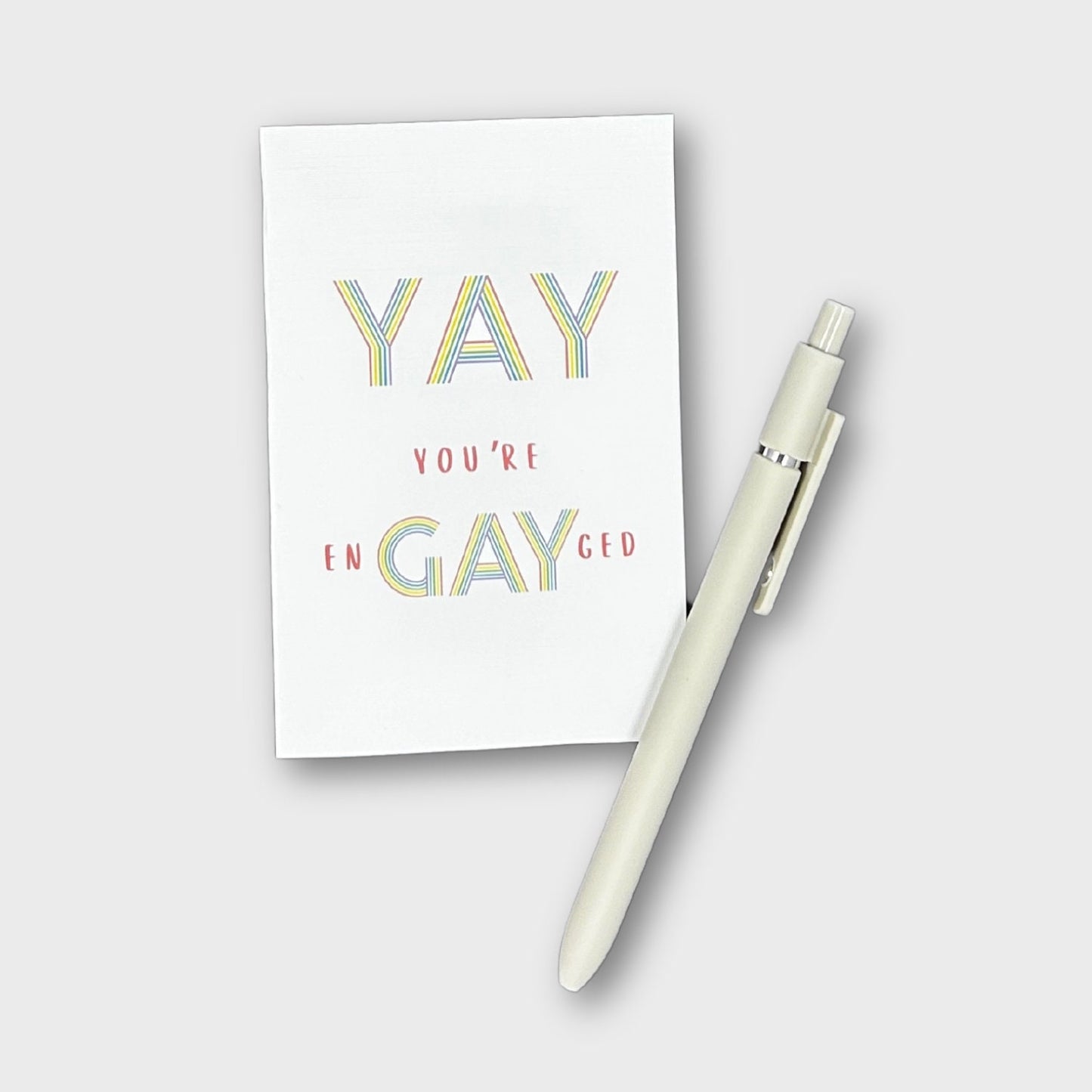 You're En-gay-ged Pride Gay Lesbian Engagement Card