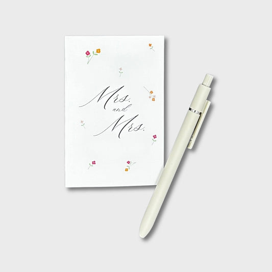 Mrs and Mrs Pride Gay Lesbian Flag Wedding Card