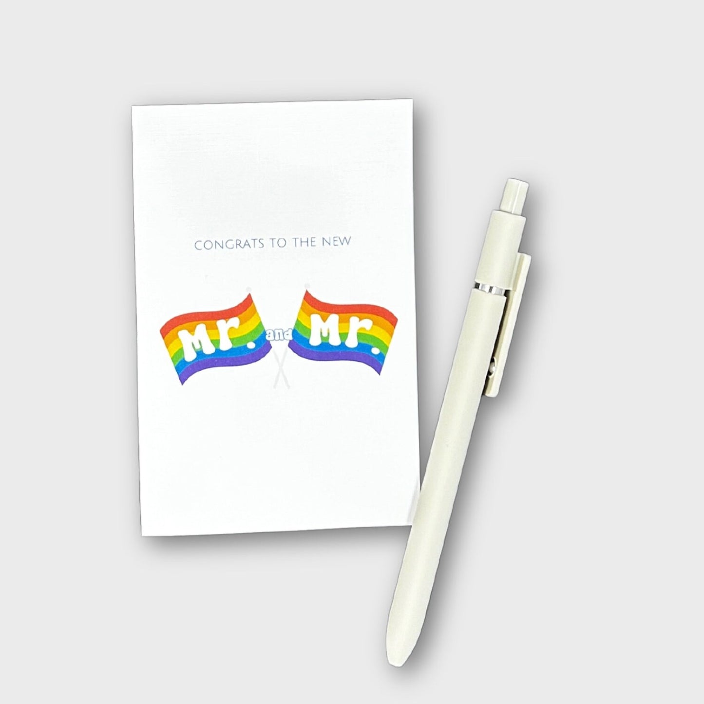 Mr and Mr Pride Gay Flag Wedding Card