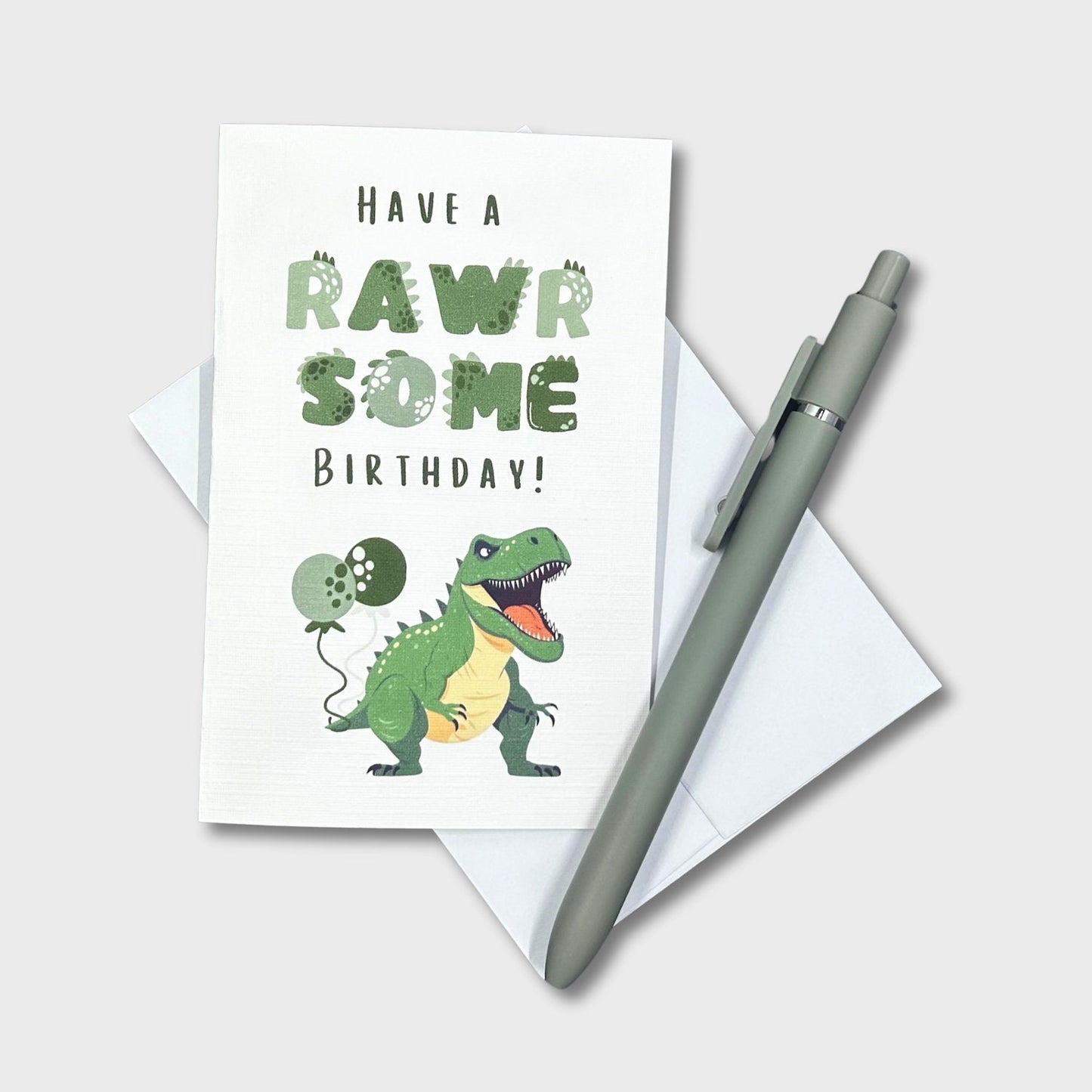 Have A Rawr-some Birthday Card Kid's Dinosaur Card